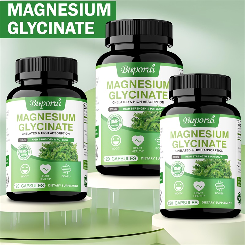Magnesium Glycinate Capsule - Magnesiumglycinat – Hilft beim Schlafen, Gehirn,