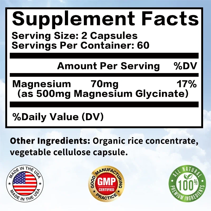 Magnesiumglycinat 500mg - Hoch – Magnesium Glycinate Capsule Bewertung und Preis