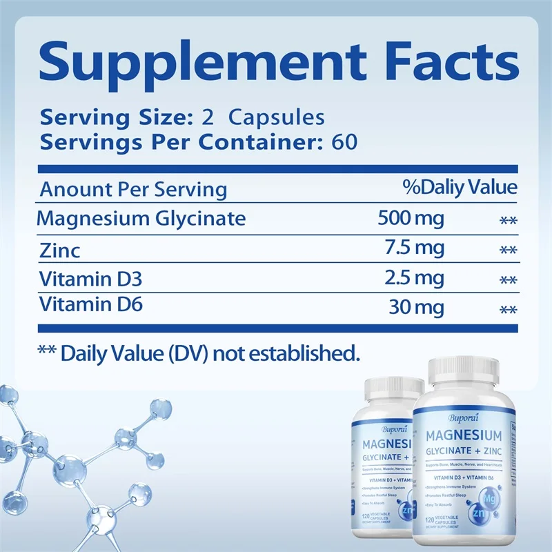 Magnesiumglycinat + Zink-Nahru – Magnesium Glycinate Capsule Bewertung und Preis